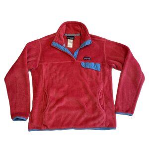 Patagonia Re-Tool Snap-T Pullover Women's XL ? L ? Pink Fleece Jacket 25442